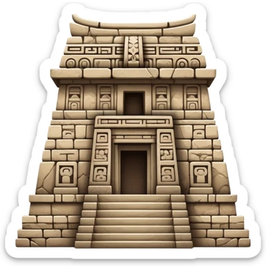 aztec temple sticker