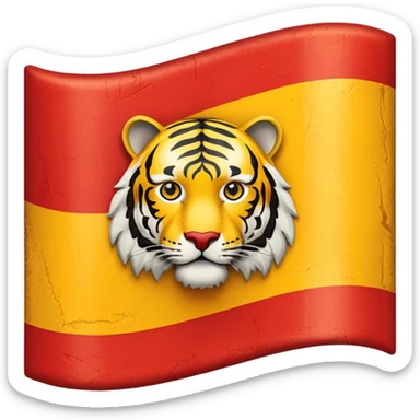 We need a flag in red and yellow. We need a tiger emblem on it. sticker