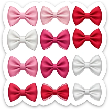 Cute girly bows sticker