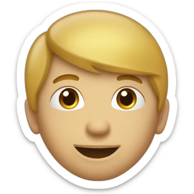 Je veux un visage avec un bouton en haut sticker