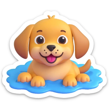 emoji face with a sly smirk and puppy-dog, watery eyes sticker