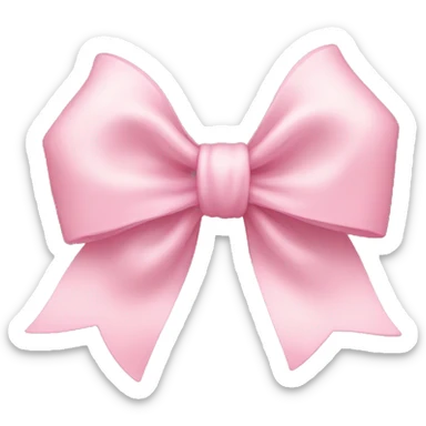 Light pink bow sticker