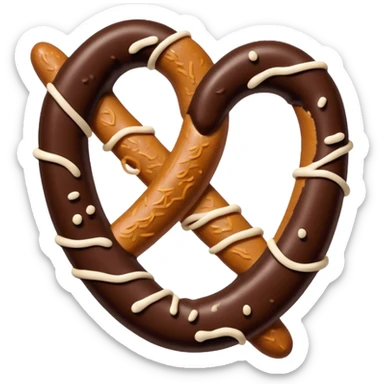  chocolate dipped pretzels with dark chocolate drizzle  sticker