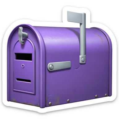purple mail box sticker