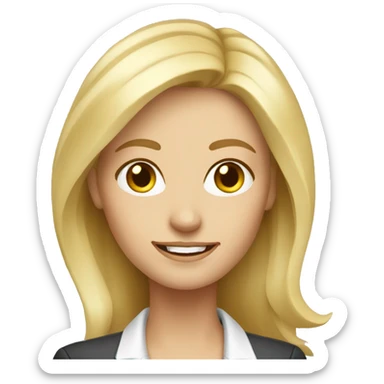 blonde female real estate agent  sticker