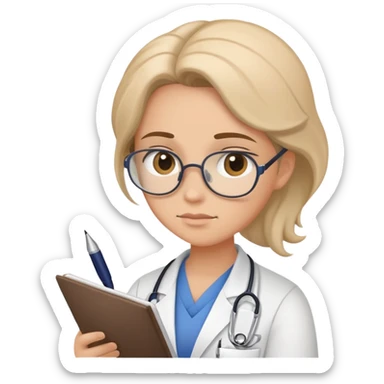 psychiatrist or therapist, mental health professional with notebook sticker