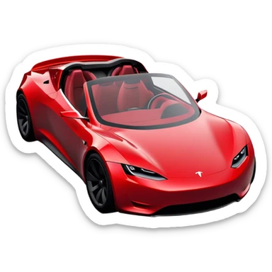 Tesla Roadster - Tesla (Model Year: 2020) (Iconic colour: Dark Red) sticker