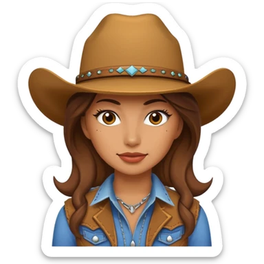 Demi cowgirl sticker