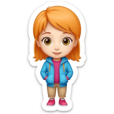 cute chibi cartoon, big eyes, soft shading, smooth gradients, clean outlines, high detail, caricature style sticker