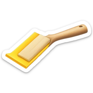 squeegee with long wooden handle sticker