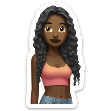 women 
model on the beach sticker