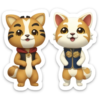 retsuko and haida sticker