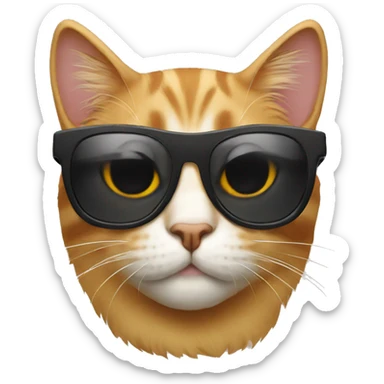 Cat with sunglasses sticker