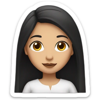 Saudi girl with a long black hair  sticker