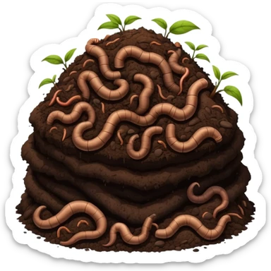 soil insert worms  sticker