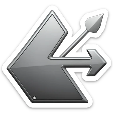 the classic fast forward emoji ⏩  in black and white sticker