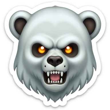 ghost reaper as a grizzly head sticker