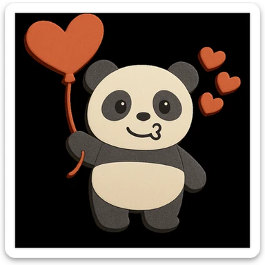 Keep the design unchanged, but edit the panda's eyes to look visually well-shaped and normal. Keep the laugh face and all other elements the same. sticker