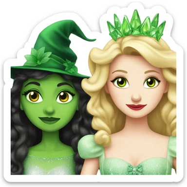 glinda and elphaba sticker