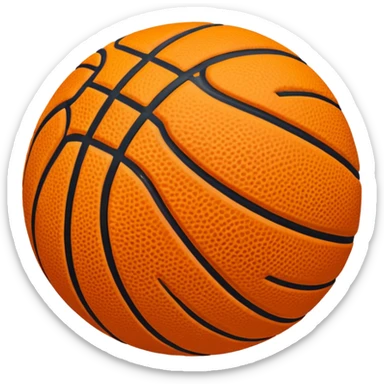 basketball with bold seams sticker