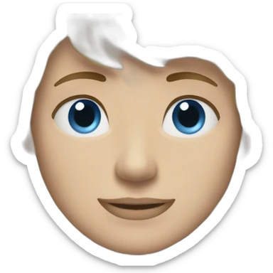 man; blue eyes; blondish brown hair sticker
