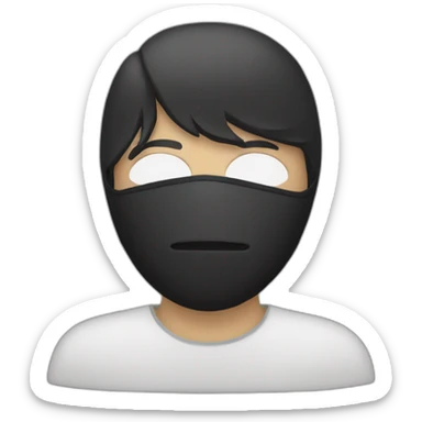 Masked person sticker