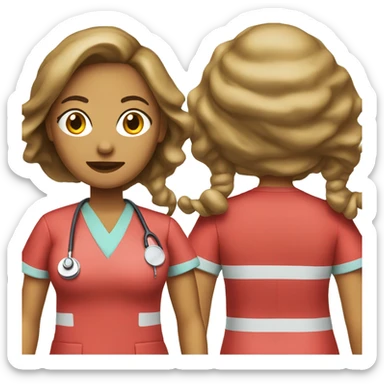 Plastic surgeon woman in red scrubs  sticker