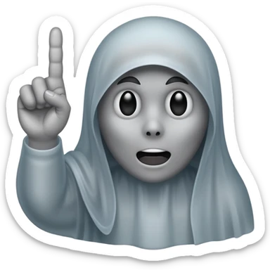 Ghost with middle finger sticker
