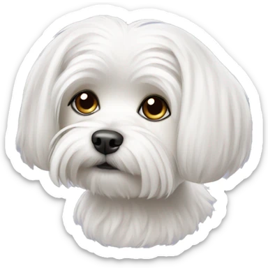 maltese dog sticker