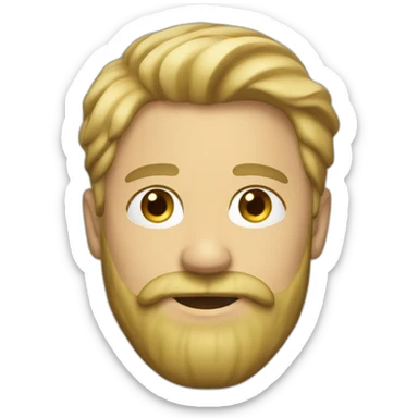 man, beard dirty blond sticker