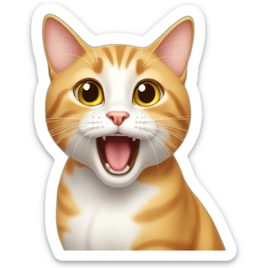 surprised cat sticker
