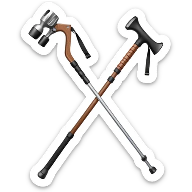 hiking poles, trekking poles sticker