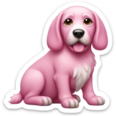 pink dog sticker
