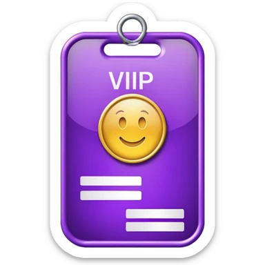 purple vip pass (iphone styled) sticker