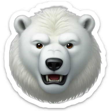 King Polar Bear a little very mad sticker