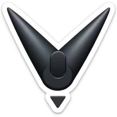 Simple Black cursor sticker