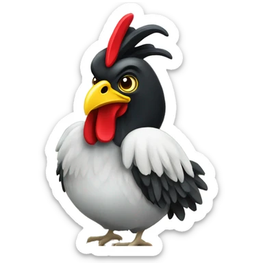 Gallo negro sticker