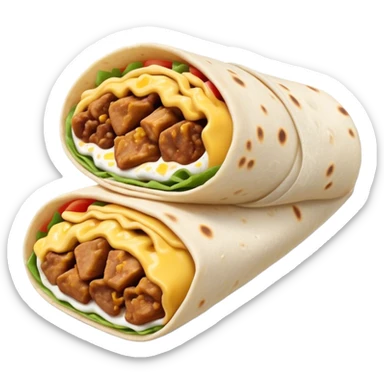 churrizo breakfast burrito sticker