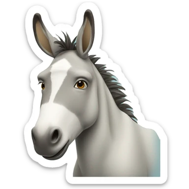Seafoam donkey sticker