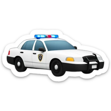 Linear police car sticker