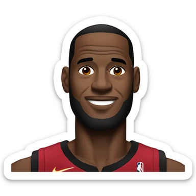 Lebron in heat uniform  sticker