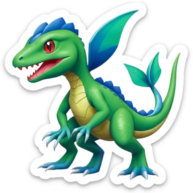 Grovyle-Axew-Pokémon-Fakémon-creature sticker