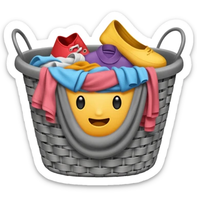 stinky laundry basket sticker