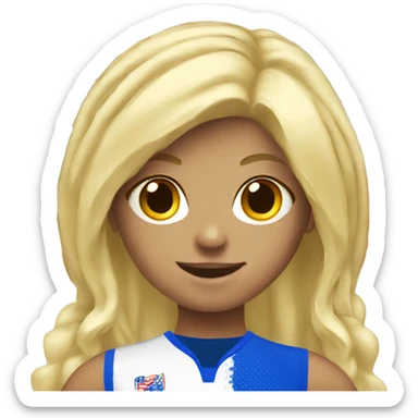 summer olympics football blonde girl football sticker