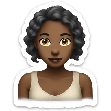 Black girl rolling her eyes  sticker