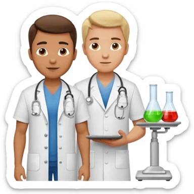 gordo em cima de balança e medico do lado sticker