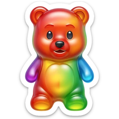 gummy bear with long hair, only head  sticker