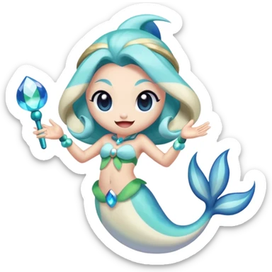 Colorful Exotic Meloetta-Primarina-Kirby-Fakémon-creature-hybrid sticker