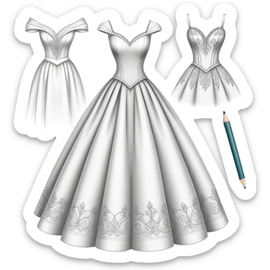 Couture sketches  sticker