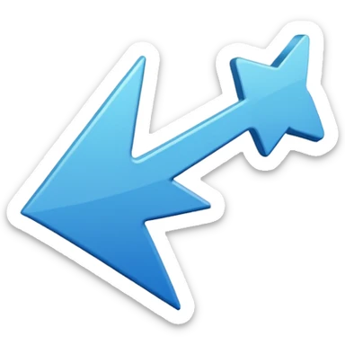 Flèche blanche a gauche sticker